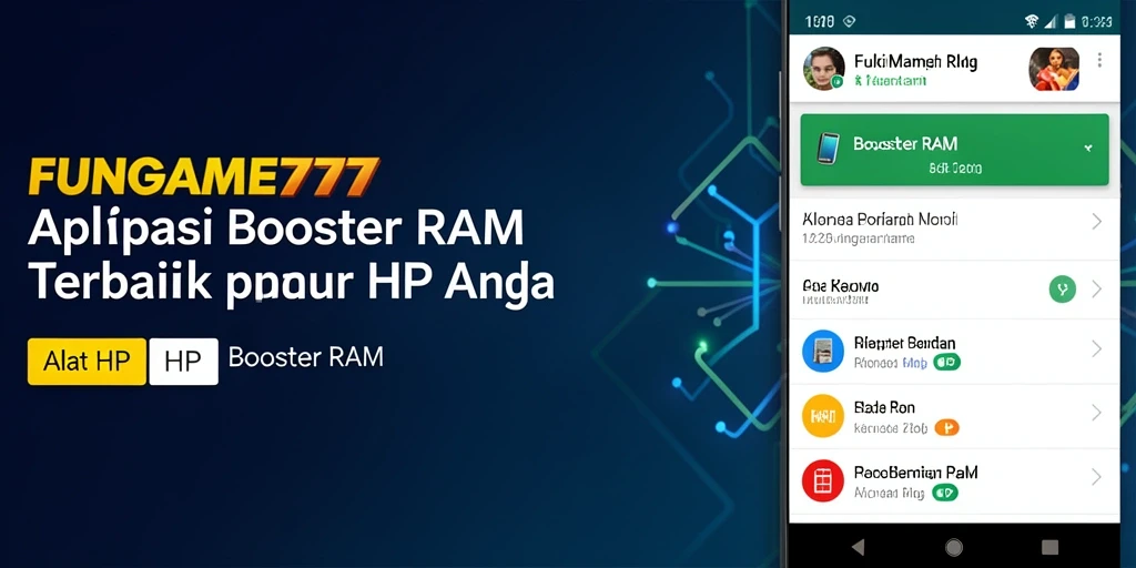 Antarmuka FUNGAME777 menampilkan alat pengoptimal RAM yang efisien.