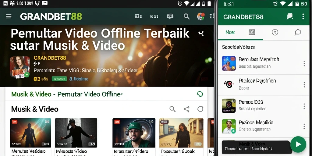 Antarmuka GRANDBET88 yang menawan, mudah digunakan untuk Pemutar Video Offline.