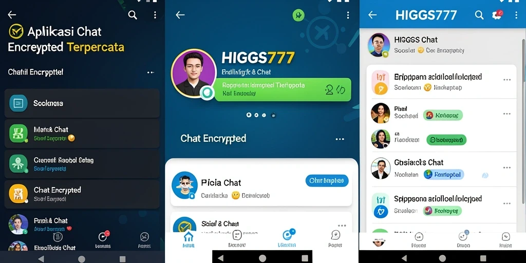 Antarmuka HIGGS777 untuk chatting yang aman dan nyaman.