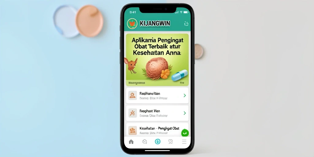 Antarmuka KIJANGWIN menunjukkan pengingat obat yang efektif.
