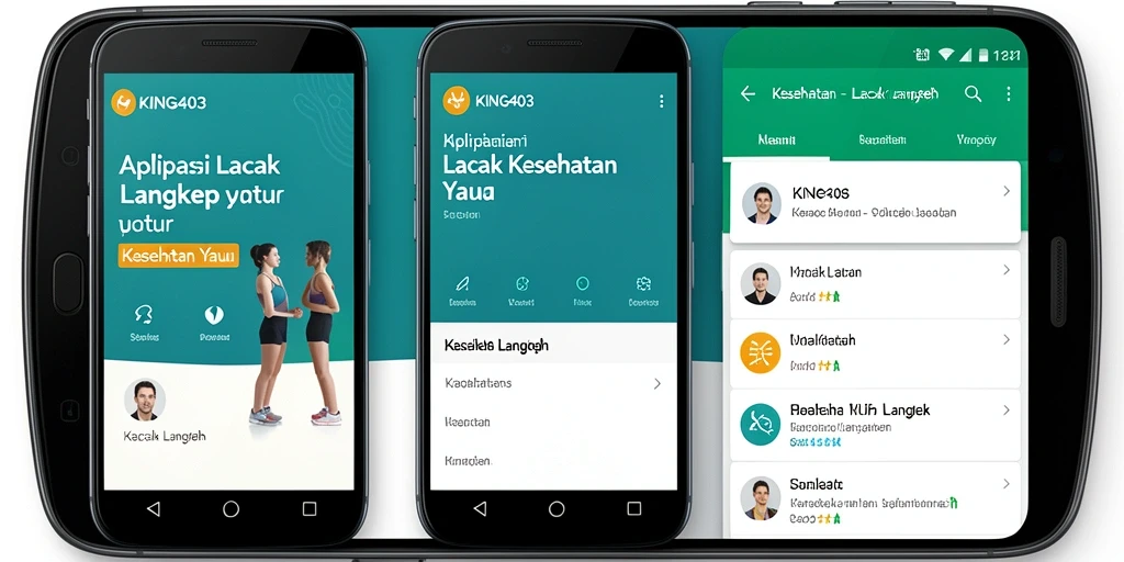 Tampilan antarmuka aplikasi Lacak Langkah KING403 yang user-friendly.