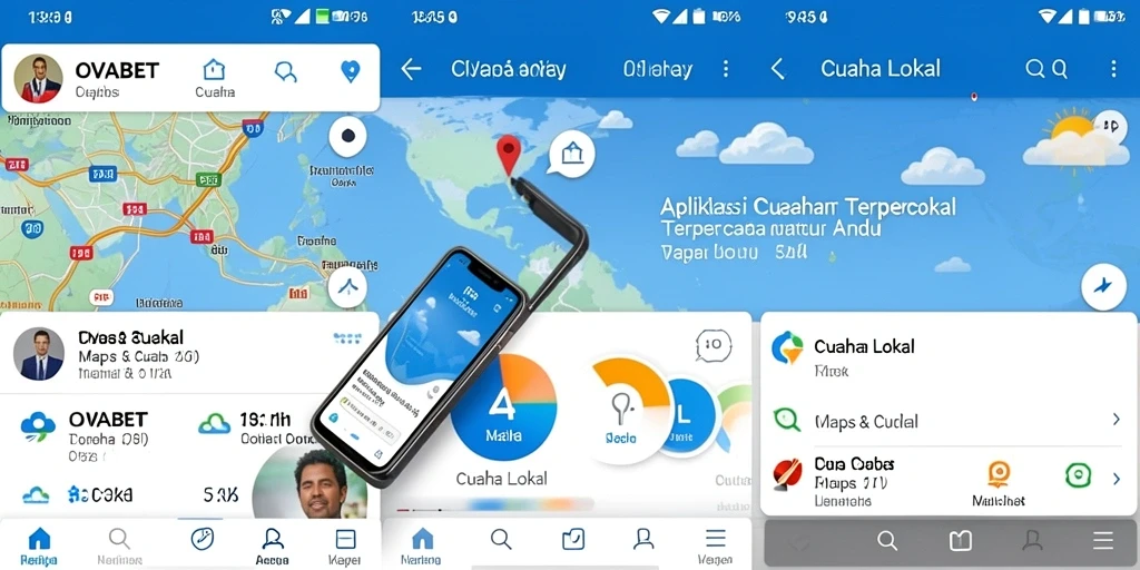 Antarmuka aplikasi OVABET menunjukkan informasi cuaca lokal yang lengkap.