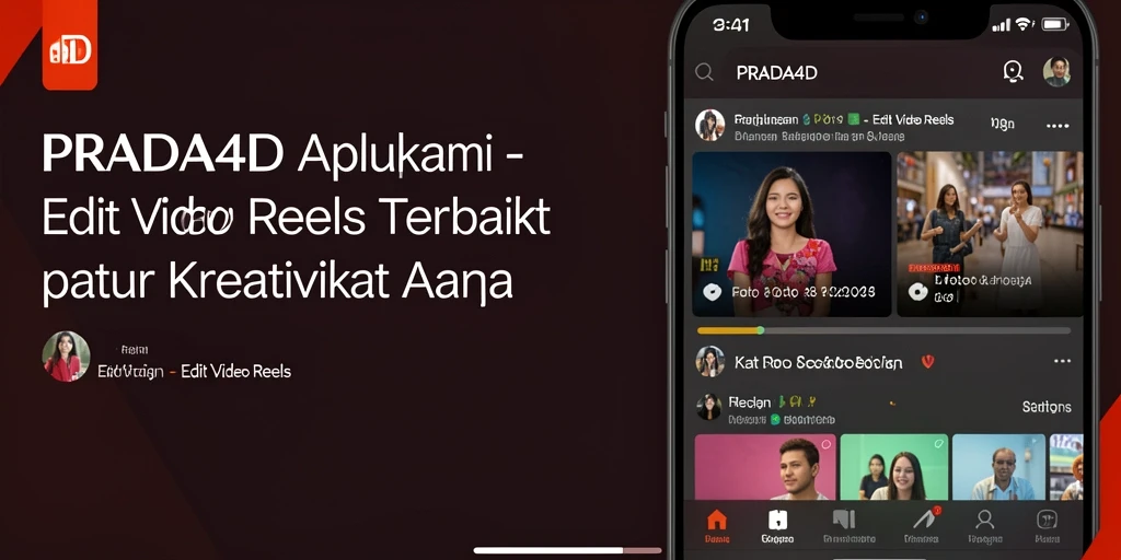 Tampilan antarmuka PRADA4D yang mudah dipahami untuk edit video reels.